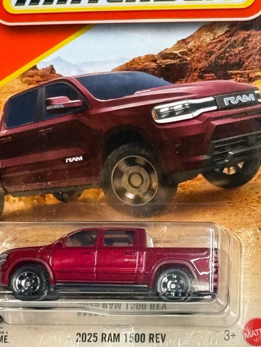 Matchbox 2025 Ram 1500 REV Pickup Red Truck 27/125 New on Card